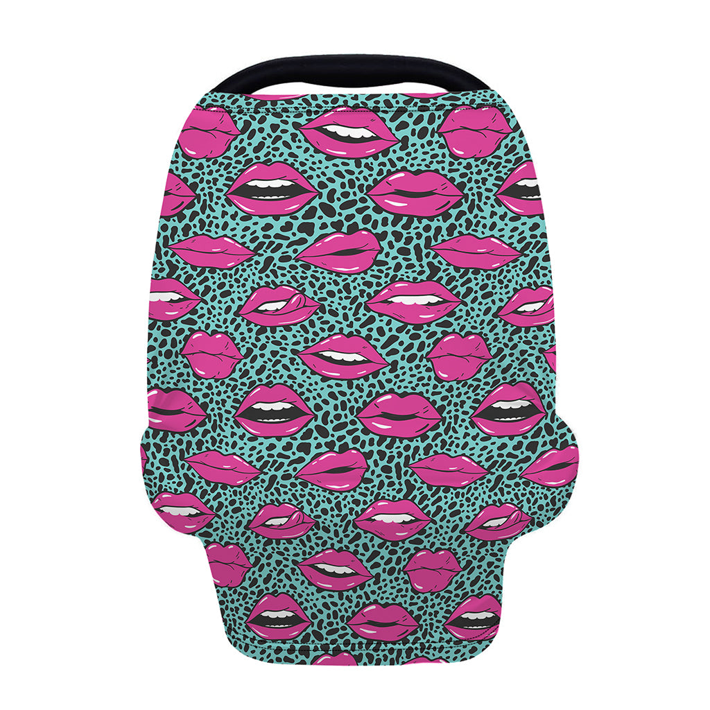 Purple Lips Pattern Print Baby Seat Cover