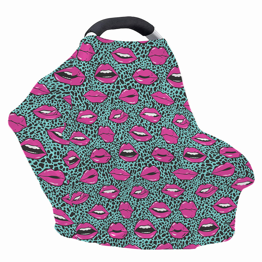 Purple Lips Pattern Print Baby Seat Cover