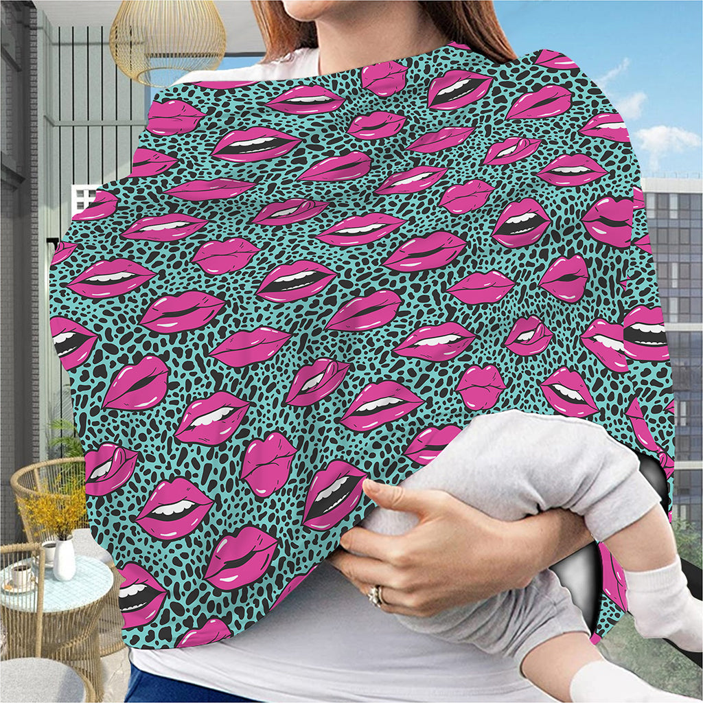 Purple Lips Pattern Print Baby Seat Cover