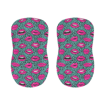 Purple Lips Pattern Print Bar Stool Covers