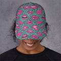 Purple Lips Pattern Print Baseball Cap