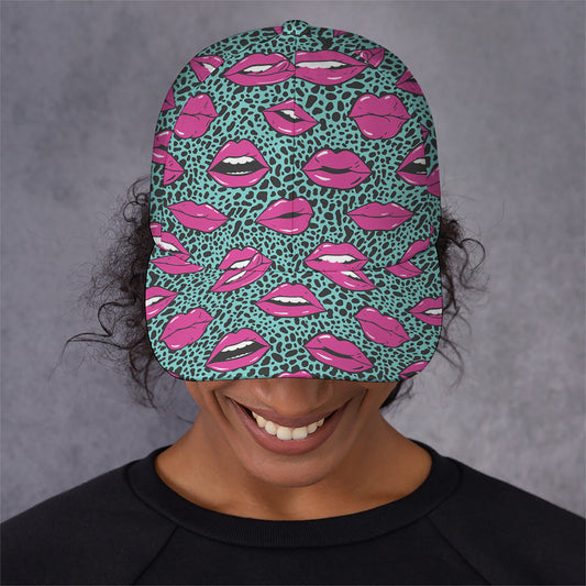Purple Lips Pattern Print Baseball Cap