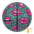 Purple Lips Pattern Print Basketball