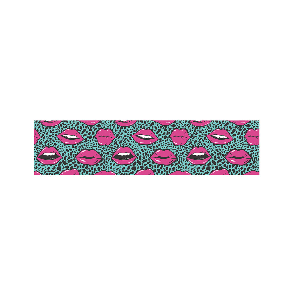 Purple Lips Pattern Print Bed Runner