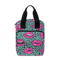 Purple Lips Pattern Print Bible Tote Bag