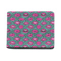 Purple Lips Pattern Print Bifold Wallet