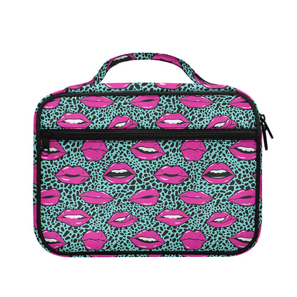 Purple Lips Pattern Print Briefcase Bible Bag