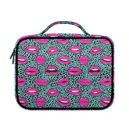 Purple Lips Pattern Print Briefcase Bible Bag
