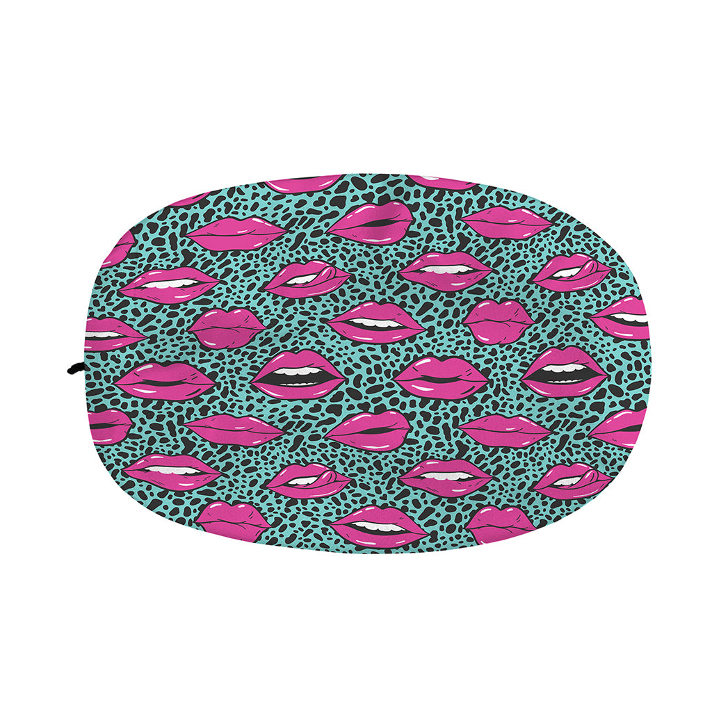 Purple Lips Pattern Print Car Side Mirror Covers
