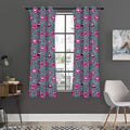 Purple Lips Pattern Print Grommet Curtain Panels