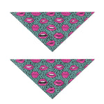 Purple Lips Pattern Print Dog Bandana