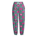 Purple Lips Pattern Print Fleece Lined Knit Pants