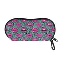Purple Lips Pattern Print Glasses Case