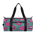 Purple Lips Pattern Print Gym Bag