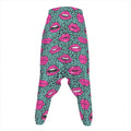Purple Lips Pattern Print Hammer Pants
