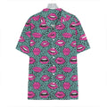 Purple Lips Pattern Print Hawaiian Shirt
