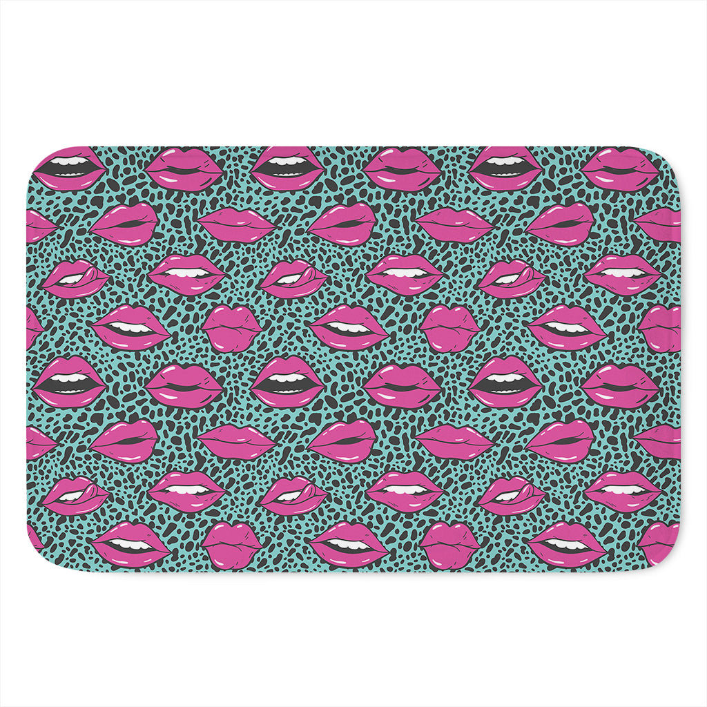 Purple Lips Pattern Print Indoor Door Mat