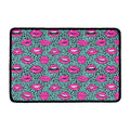 Purple Lips Pattern Print Kitchen Mat
