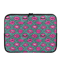 Purple Lips Pattern Print Laptop Sleeve