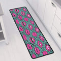 Purple Lips Pattern Print Long Kitchen Mat