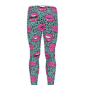 Purple Lips Pattern Print Men's Leggings