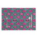 Purple Lips Pattern Print Placemat