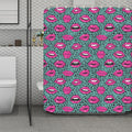 Purple Lips Pattern Print Polyester Shower Curtain