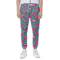 Purple Lips Pattern Print Joggers