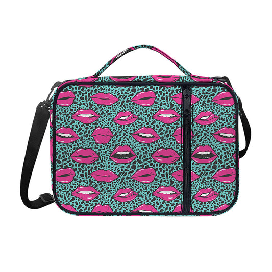 Purple Lips Pattern Print Shoulder Strap Bible Bag