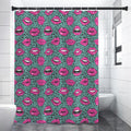 Purple Lips Pattern Print Shower Curtain