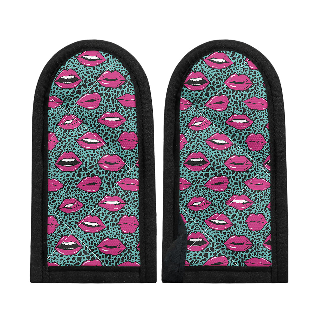 Purple Lips Pattern Print Skillet Handle Cover