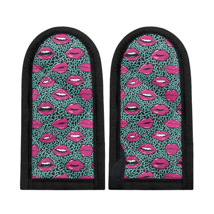 Purple Lips Pattern Print Skillet Handle Cover