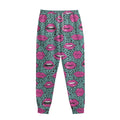 Purple Lips Pattern Print Sweatpants