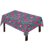 Purple Lips Pattern Print Tablecloth