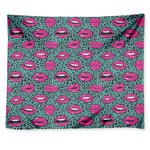 Purple Lips Pattern Print Tapestry