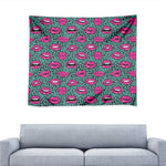 Purple Lips Pattern Print Tapestry