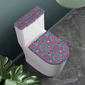 Purple Lips Pattern Print Toilet Lid And Tank Cover Set