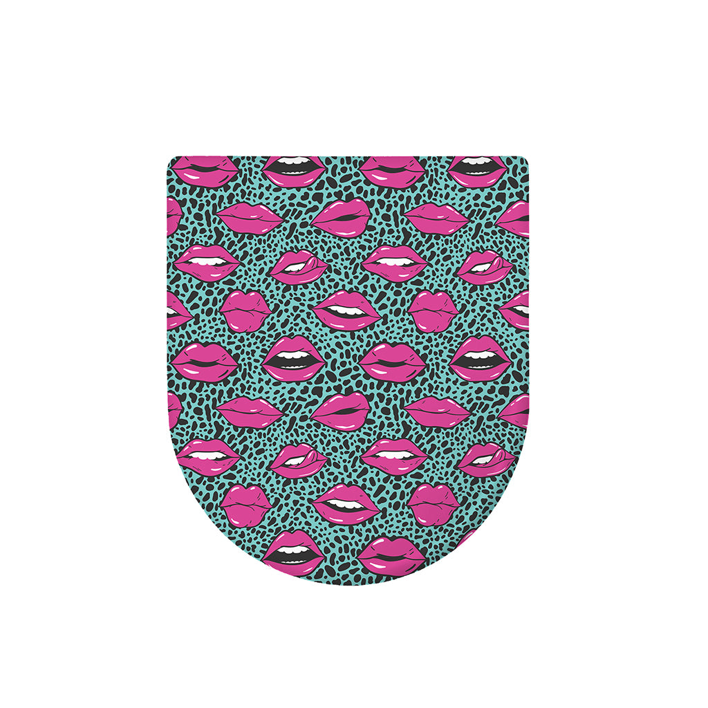 Purple Lips Pattern Print Toilet Lid Cover