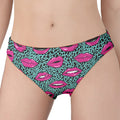 Purple Lips Pattern Print Women's Panties