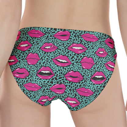 Purple Lips Pattern Print Women's Panties