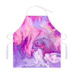 Purple Liquid Marble Print Adjustable Apron