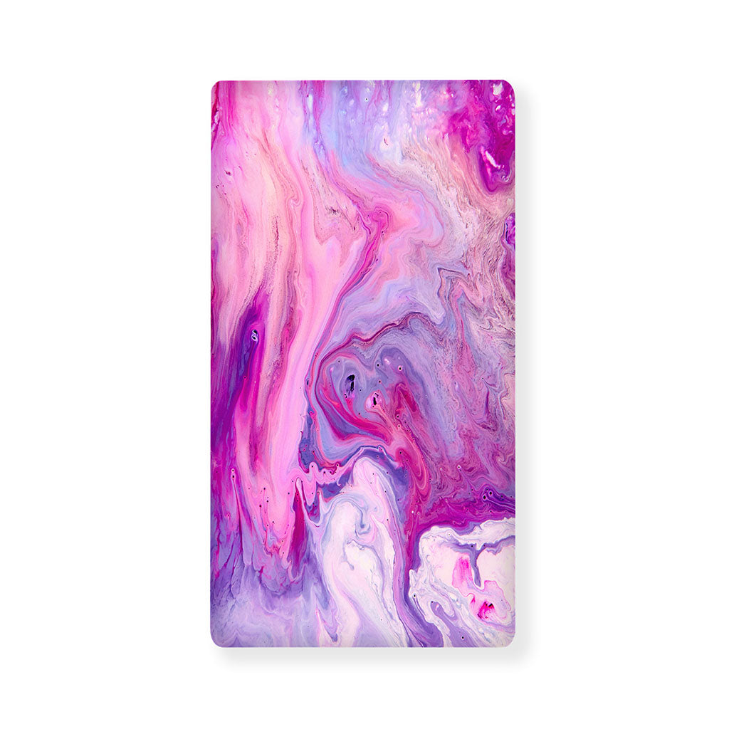 Purple Liquid Marble Print Baby Crib Sheet
