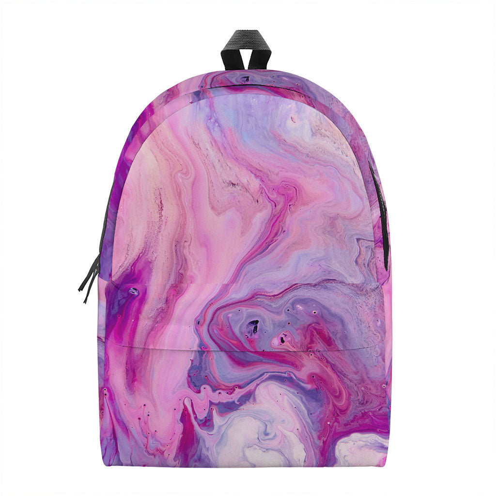 Purple Liquid Marble Print Backpack