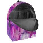 Purple Liquid Marble Print Backpack