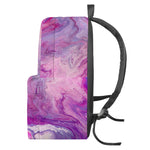 Purple Liquid Marble Print Backpack