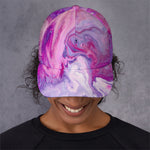 Purple Liquid Marble Print Baseball Cap