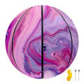 Purple Liquid Marble Print Basketball