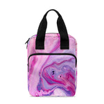 Purple Liquid Marble Print Bible Tote Bag