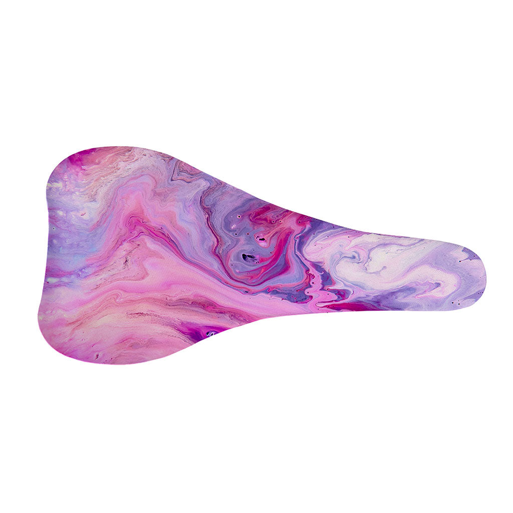 Purple Liquid Marble Print Bicycle Seat Cover