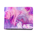 Purple Liquid Marble Print Bifold Wallet